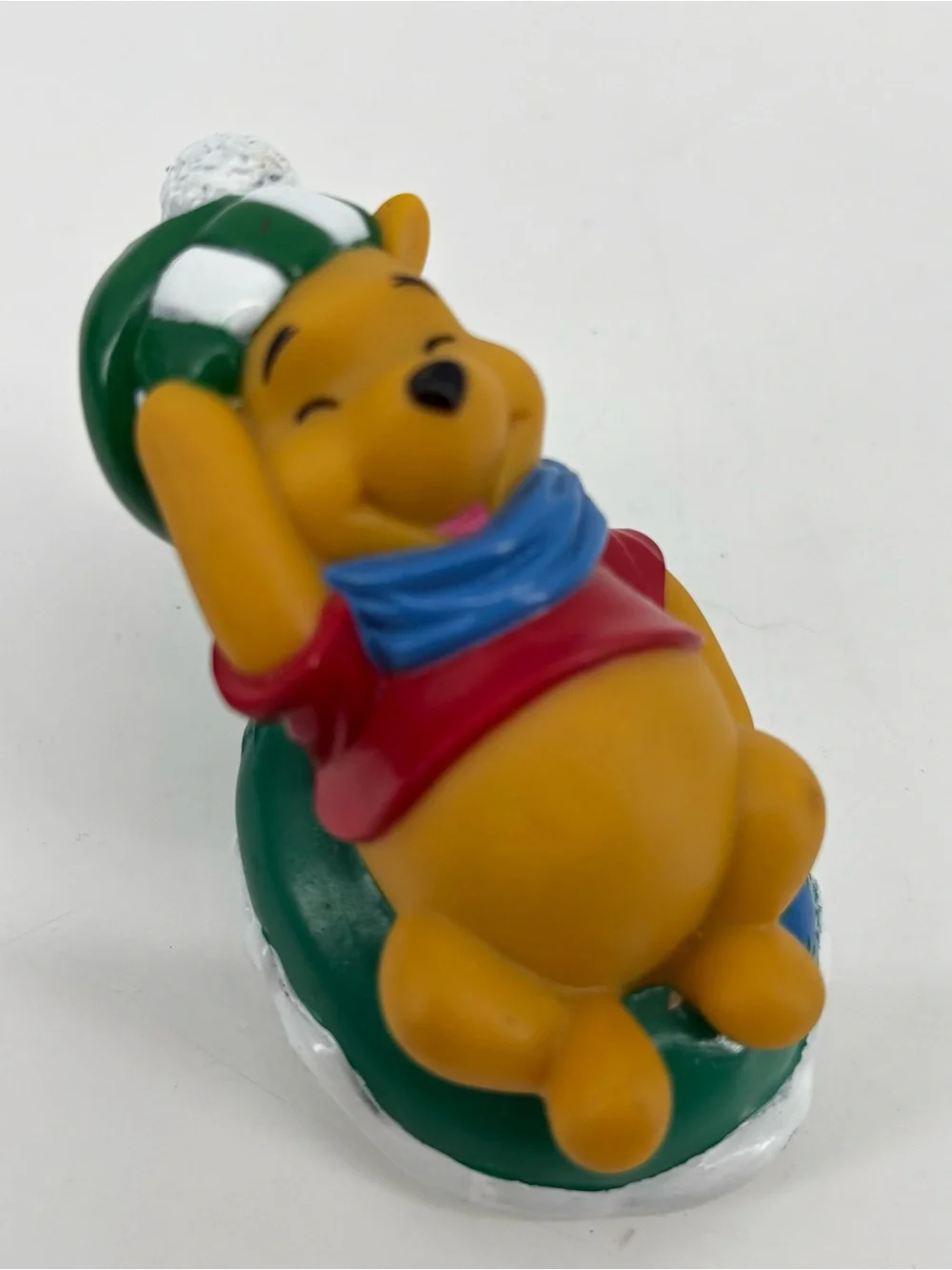 Vintage~Disney's Winnie The Pooh Baby Vinyl Christmas Toy‎ Collectible
